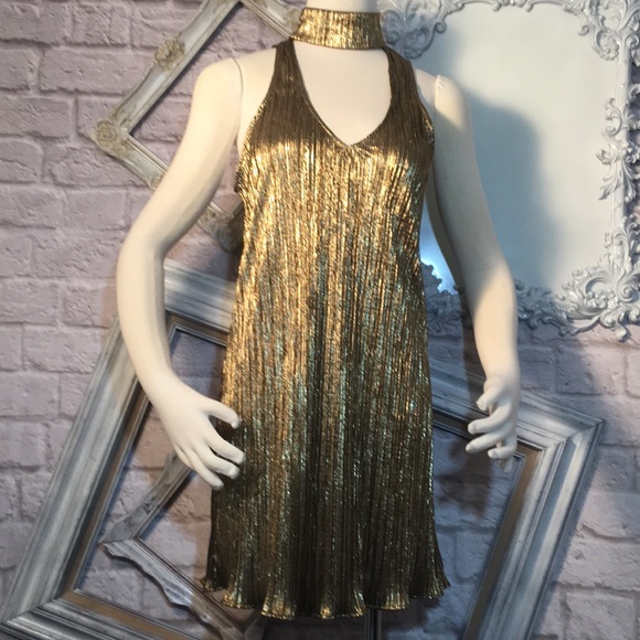 NWT show me your mumu Choker Friday Gold Dress - Picture 4 of 8